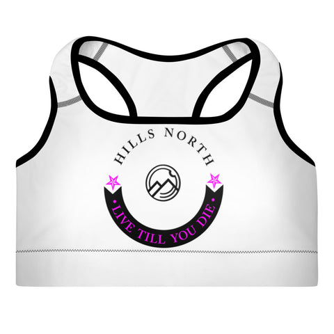 HILLS NORTH PINK PADDED PADDED SPORTS BRA