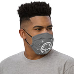 HILLS NORTH CHARCOAL AND WHITE HILLS NORTH LOGO PREMIUM MASK