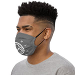 HILLS NORTH CHARCOAL AND WHITE HILLS NORTH LOGO PREMIUM MASK