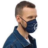 HILLS NORTH NAVY AND WHITE HILLS NORTH LOGO PREMIUM MASK