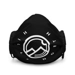 HILLS NORTH BLACK AND WHITE HILLS NORTH LOGO PREMIUM MASK