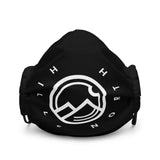 HILLS NORTH BLACK AND WHITE HILLS NORTH LOGO PREMIUM MASK