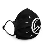 HILLS NORTH BLACK AND WHITE HILLS NORTH LOGO PREMIUM MASK