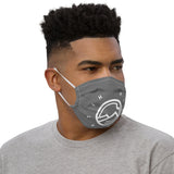 HILLS NORTH CHARCOAL AND WHITE HILLS NORTH LOGO PREMIUM MASK