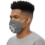 HILLS NORTH CHARCOAL AND WHITE HILLS NORTH LOGO PREMIUM MASK