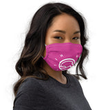 HILLS NORTH PINK AND WHITE HILLS NORTH LOGO PREMIUM MASK