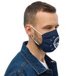 HILLS NORTH NAVY AND WHITE HILLS NORTH LOGO PREMIUM MASK