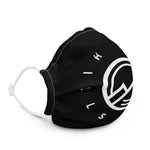 HILLS NORTH BLACK AND WHITE HILLS NORTH LOGO PREMIUM MASK