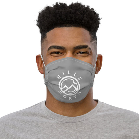 HILLS NORTH LOGO GREY/WHITE PREMIUM MASK