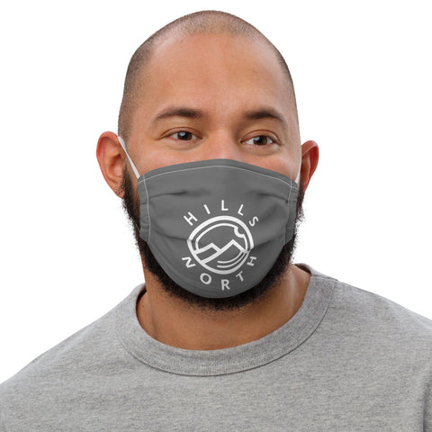 HILLS NORTH LOGO CHARCOAL/WHITE PREMIUM MASK