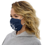 HILLS NORTH LOGO NAVY/WHITE PREMIUM MASK