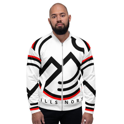 HILLS NORTH LOGO WHITE LIGHTWEIGHT BOMBER