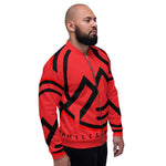 HILLS NORTH LOGO RED LIGHTWEIGHT BOMBER