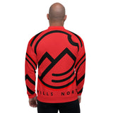 HILLS NORTH LOGO RED LIGHTWEIGHT BOMBER