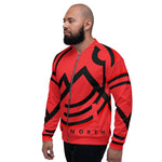 HILLS NORTH LOGO RED LIGHTWEIGHT BOMBER