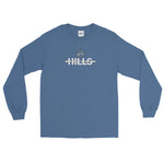 HILLS NORTH WHITE FULL LOGO MEN'S LONG SLEEVE SHIRT