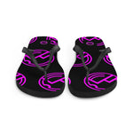 HILLS NORTH BLACK AND PINK LOGO FLIP- FLOPS