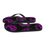 HILLS NORTH BLACK AND PINK LOGO FLIP- FLOPS