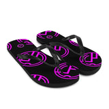 HILLS NORTH BLACK AND PINK LOGO FLIP- FLOPS